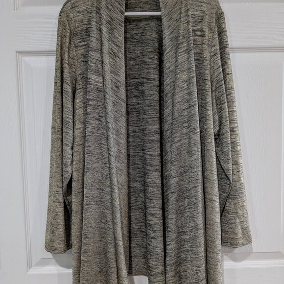 Calvin Klein Women's Open Front Drape Cardigan 1X Gold - Picture 4 of 14